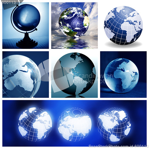 Image of Collage with globes