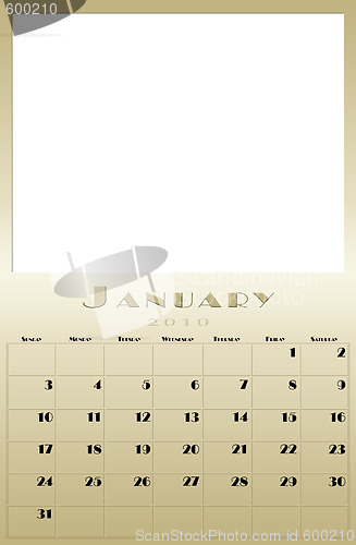 Image of Monthly 2010 calendar