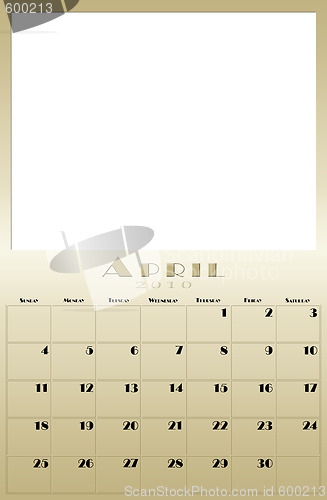 Image of Monthly 2010 calendar