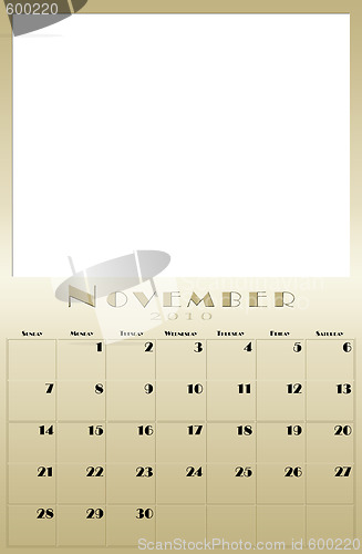 Image of Monthly 2010 calendar