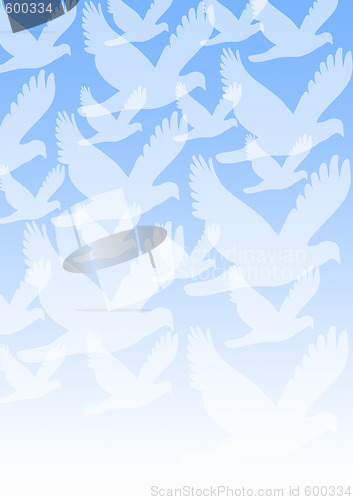 Image of background with transparent pigeons