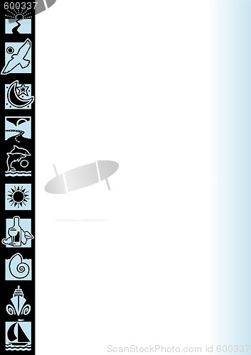 Image of background with tourism symbols