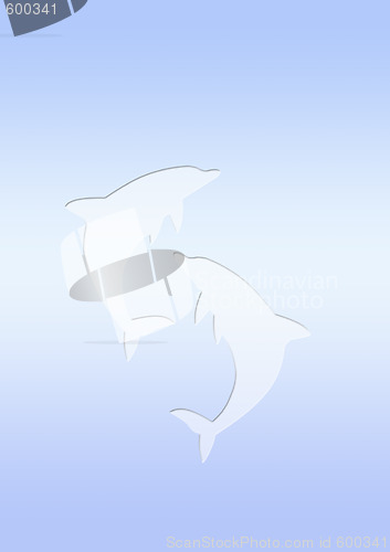 Image of background with two dolphins