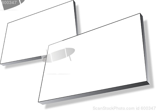 Image of two white billboards