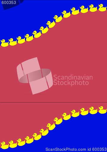 Image of background with two lines of ducks