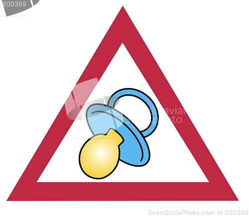 Image of traffic sign with soother