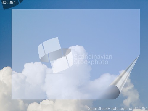 Image of transparent banner in the sky