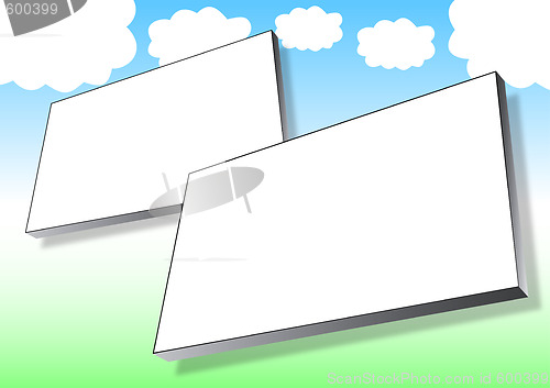 Image of two billboards in the sky