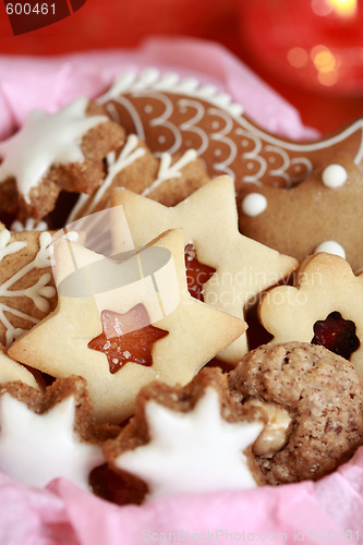 Image of Detail of Christmas cookies