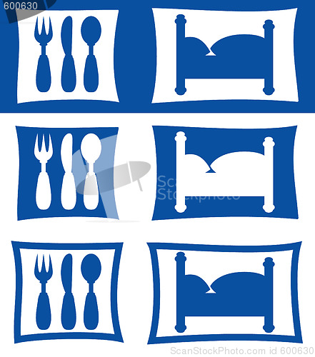 Image of hotel restaurant symbols