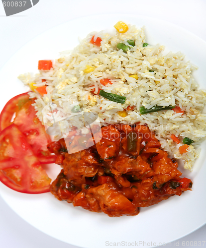 Image of Chicken sweet and sour with rice