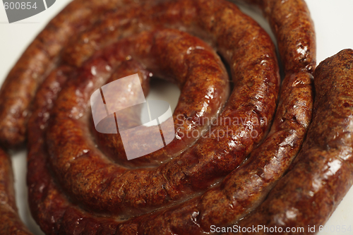 Image of A grilled boerewors sausage on a plate