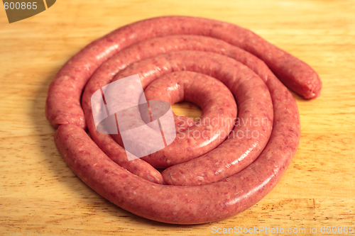 Image of Boerewors sausage on a board