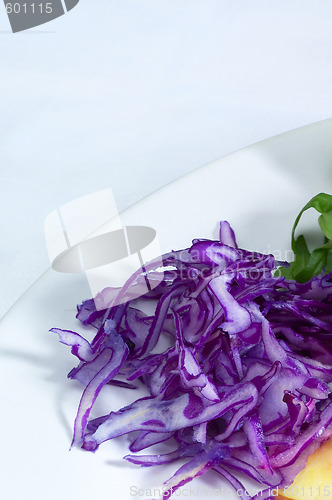 Image of salad ingredient on a plate