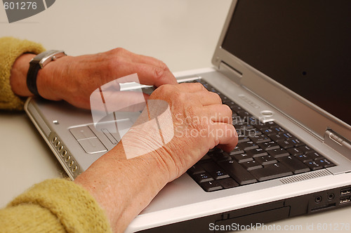 Image of Typewriting on a lap-top