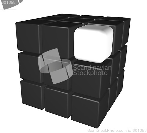 Image of black cubes