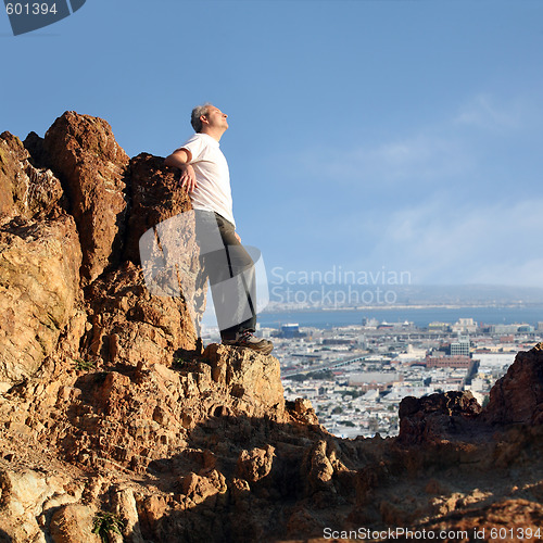 Image of Man enjoying the view