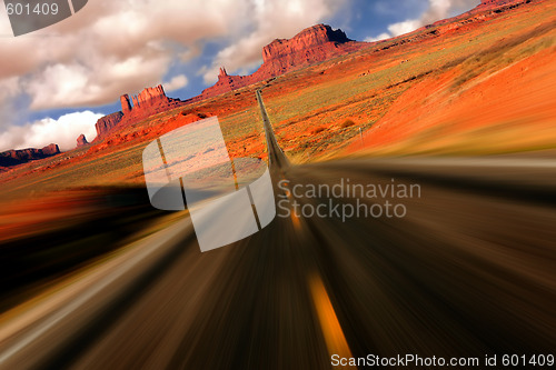 Image of Dramatic Monument Valley Arizona Mile 13 View