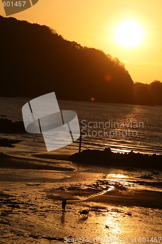 Image of sunset at combe martin