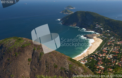 Image of Itacoatiara beach view of the Mourao Mountain top