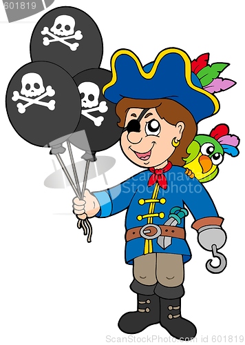 Image of Pirate boy with balloons