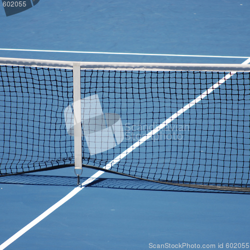 Image of Blue tennis court