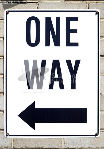 Image of One way sign.
