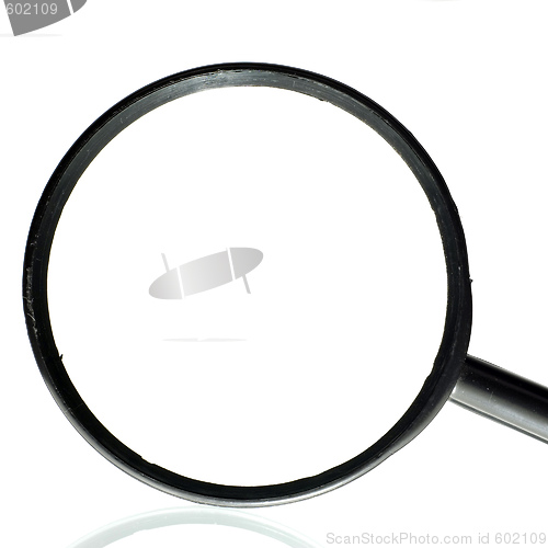 Image of Close up magnifying glass.