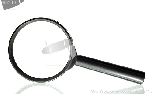 Image of Close up magnifying glass.