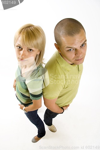 Image of wide angle picture of a young couple