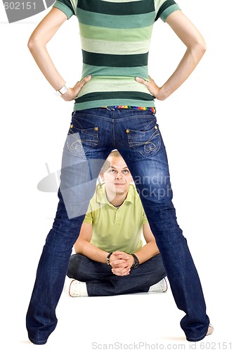 Image of man looking at her girlfriend