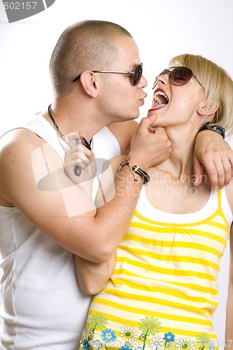 Image of casual young couple in love