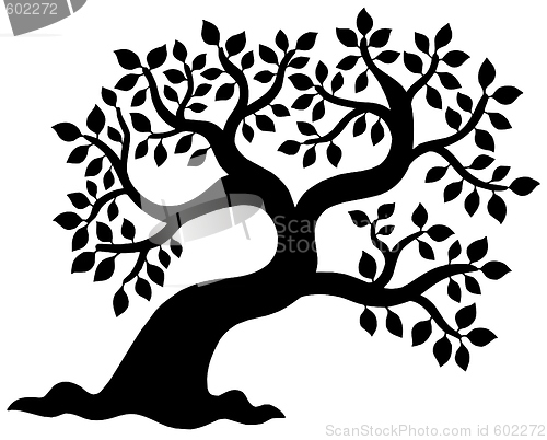 Image of Leafy tree silhouette