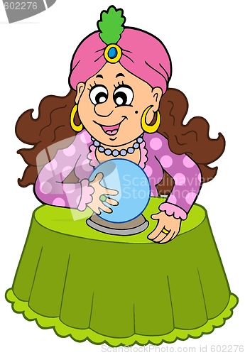 Image of Fortune teller with crystal ball