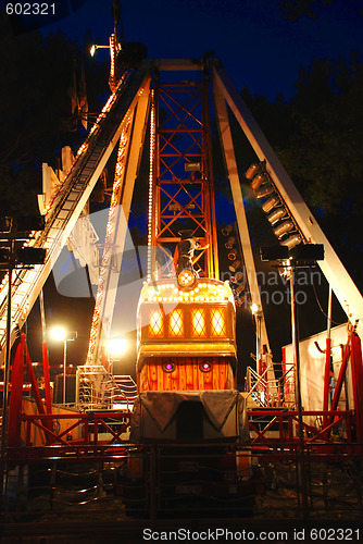 Image of carousel in evening park