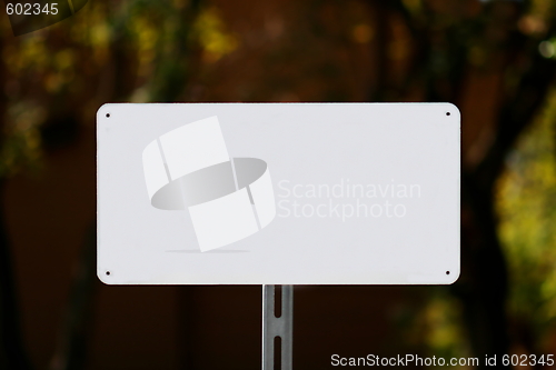 Image of White Sign