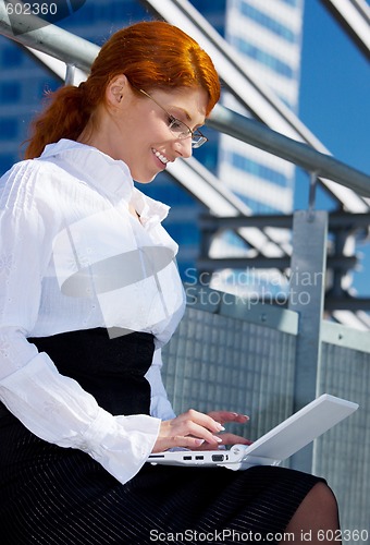 Image of happy businesswoman