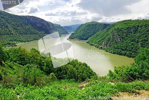 Image of Danube canyon between Serbia and Romania