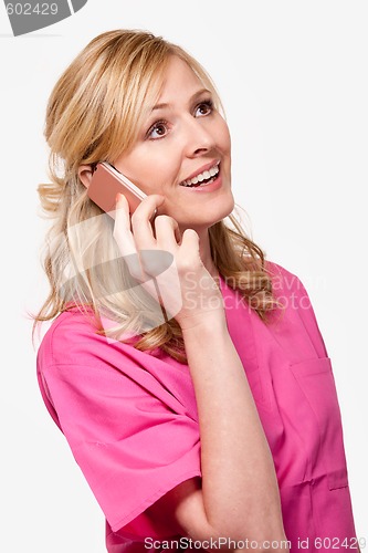 Image of Nurse talking on phone