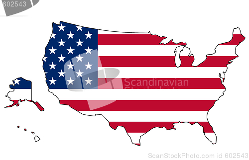 Image of US Flag map