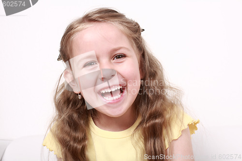 Image of Cute little girl laughing