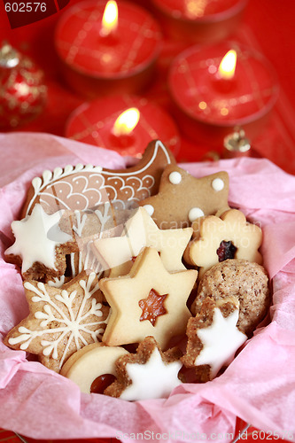 Image of Detail of Christmas cookies