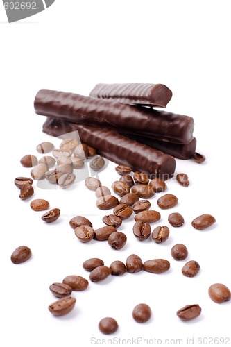 Image of chocolate bars and coffee