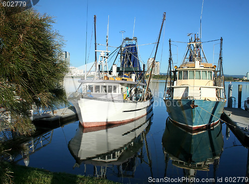 Image of Fishing Boats At Dock