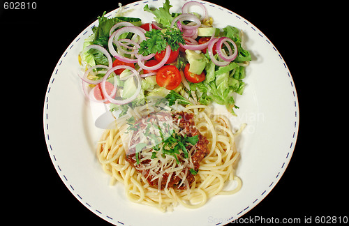 Image of Spaghetti Bolognese And Salad