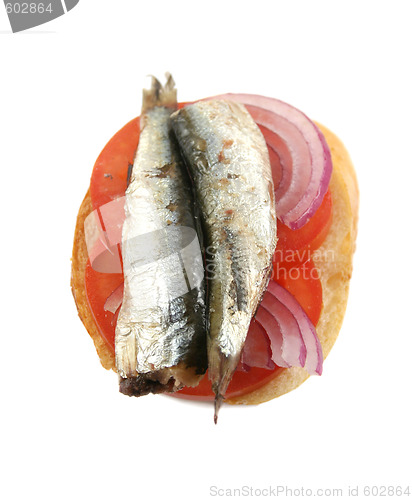 Image of Tomato Sardine And Onion Sandwich