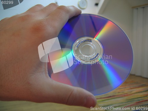 Image of DVD in hand