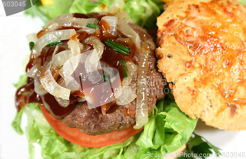Image of Gourmet Burger With Steak Sauce
