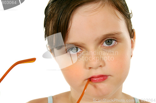 Image of Serious Child With Glasses