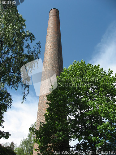 Image of Old brick chimney